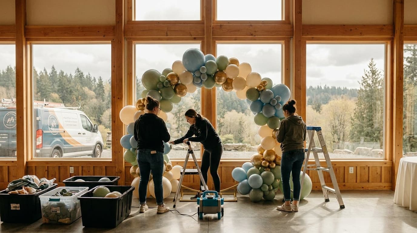 Balloon Arch Setup for Events Renton | Professional Install