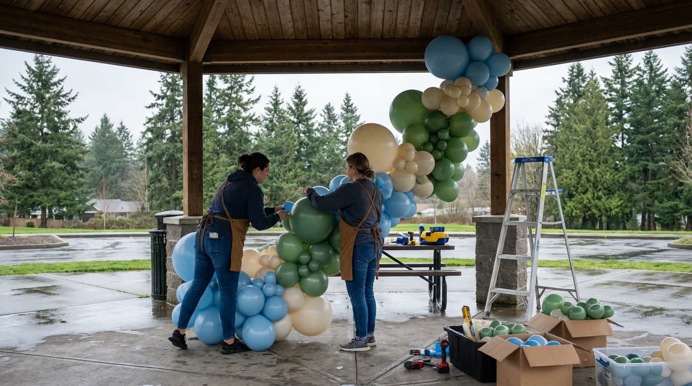 Balloon Garland Installation Federal Way | Decor NW