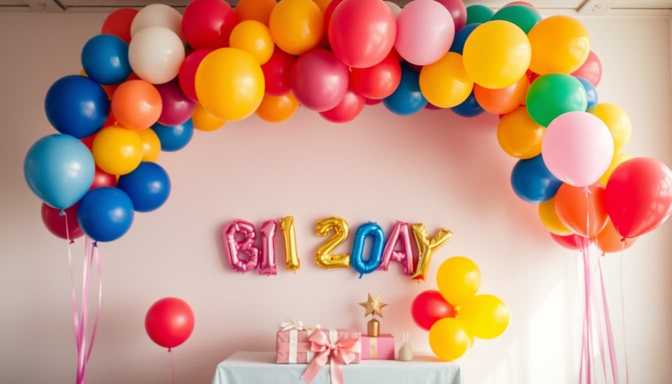 First Birthday Balloon Decorations